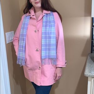 Burberry Toggle A-Line Pink Rain Coat Sz 8